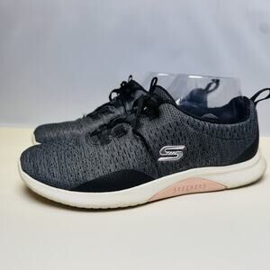 Skechers Esla Fine Moment Walking Sneakers Womens Sz 7.5 Gray Air Cooled Comfort